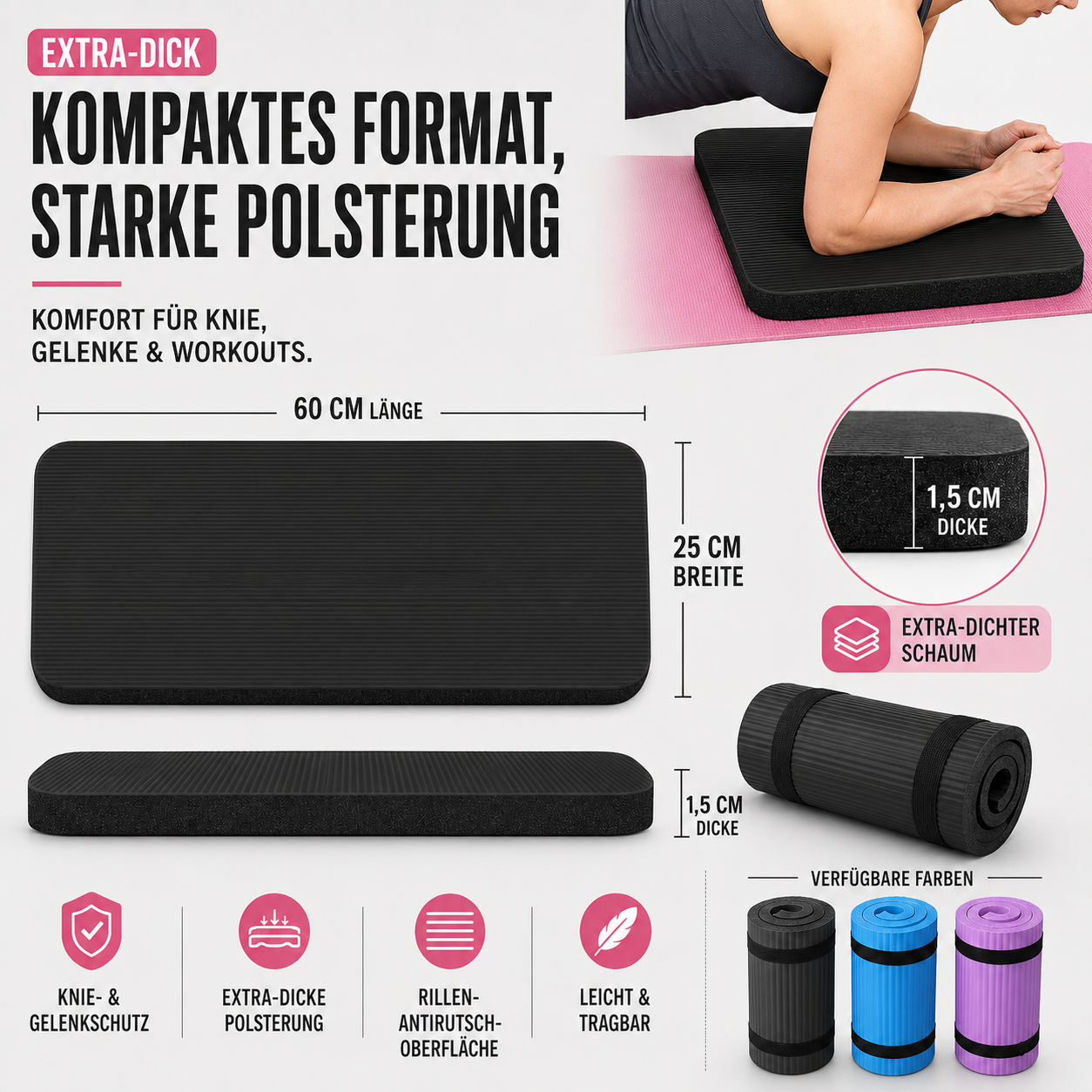 Nordspur | KnevoPad Extra dickes Trainings-Kniepolster