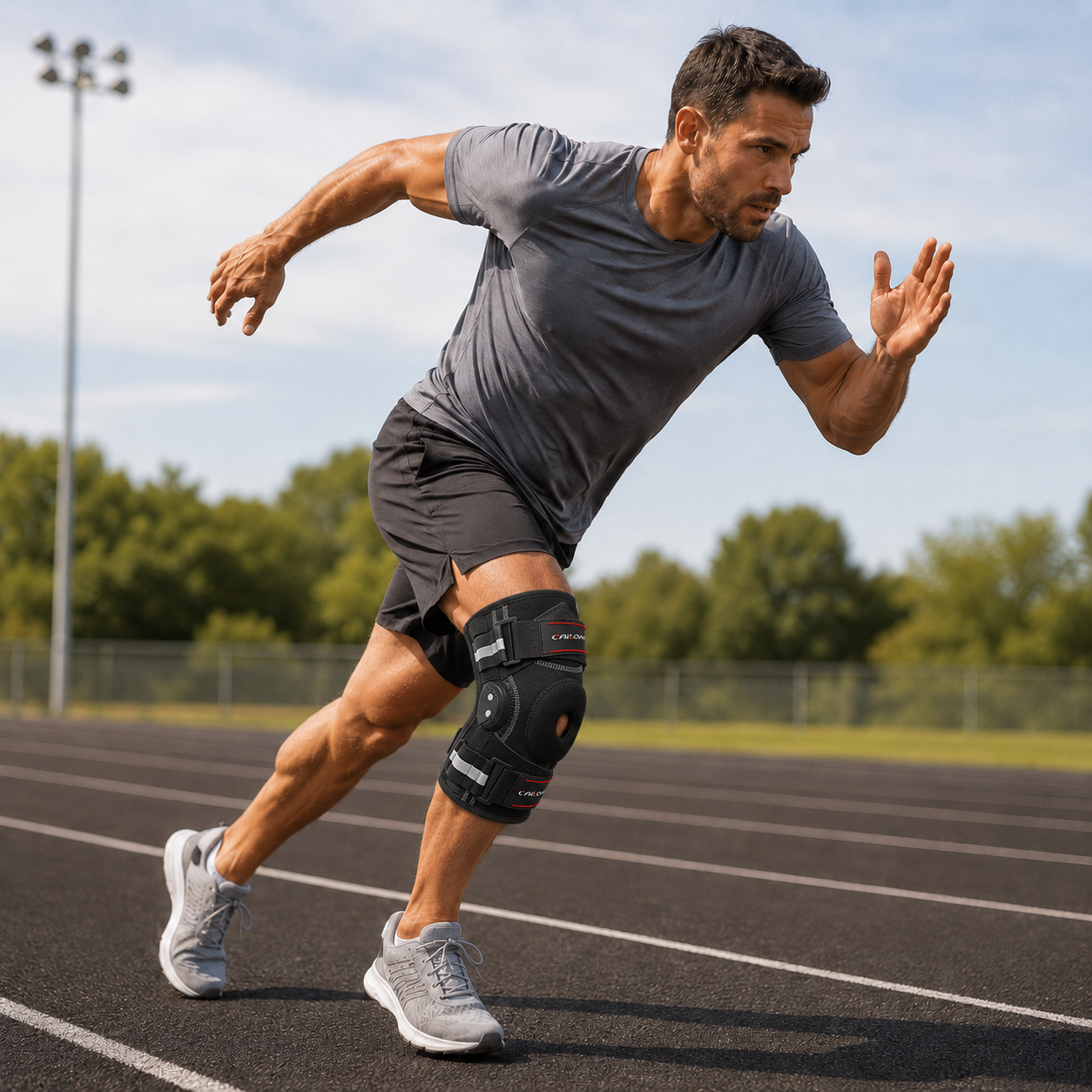 Nordspur | Knevoxa Kniebandage mit Gelenken | Seitliche Stabilisatoren für Sport