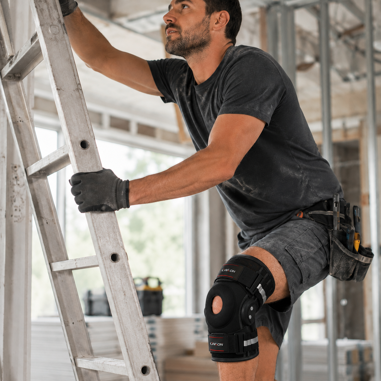 Nordspur | Knevoxa Kniebandage mit Gelenken | Seitliche Stabilisatoren für die Arbeit