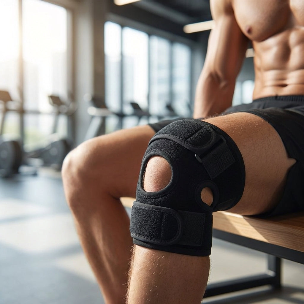 Verstellbare Patella-Kniebandage mit offenem Design für Sport und Alltag