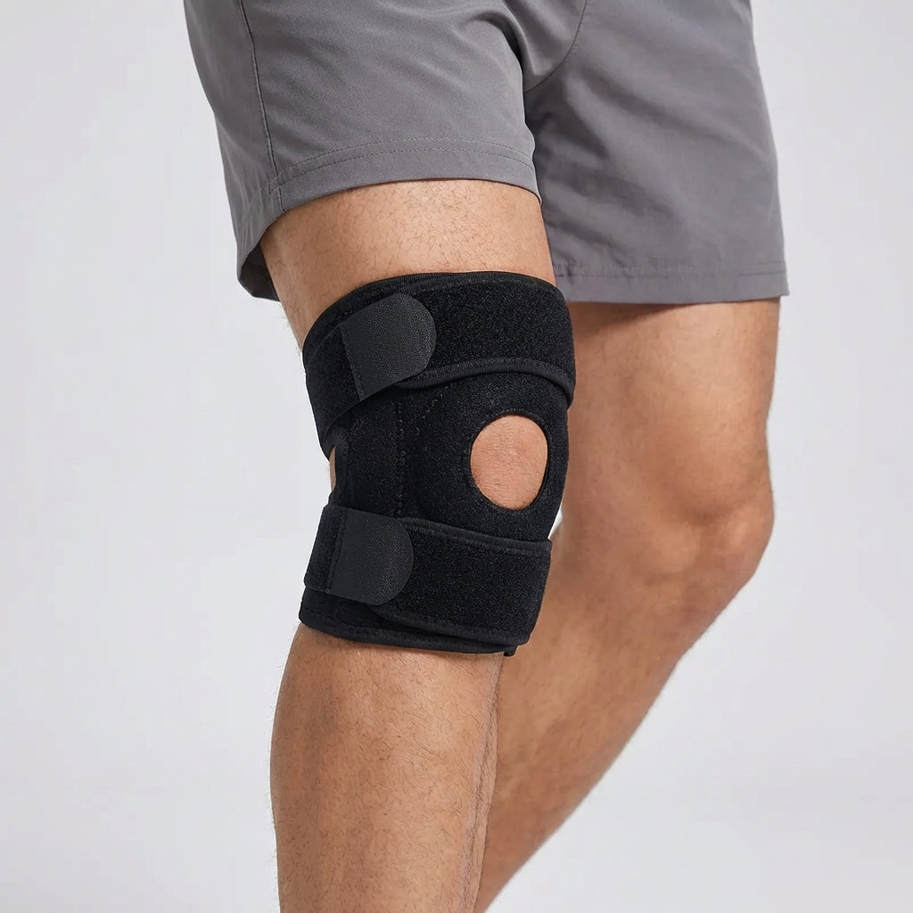 Verstellbare Patella-Kniebandage mit offenem Design für Sport und Alltag