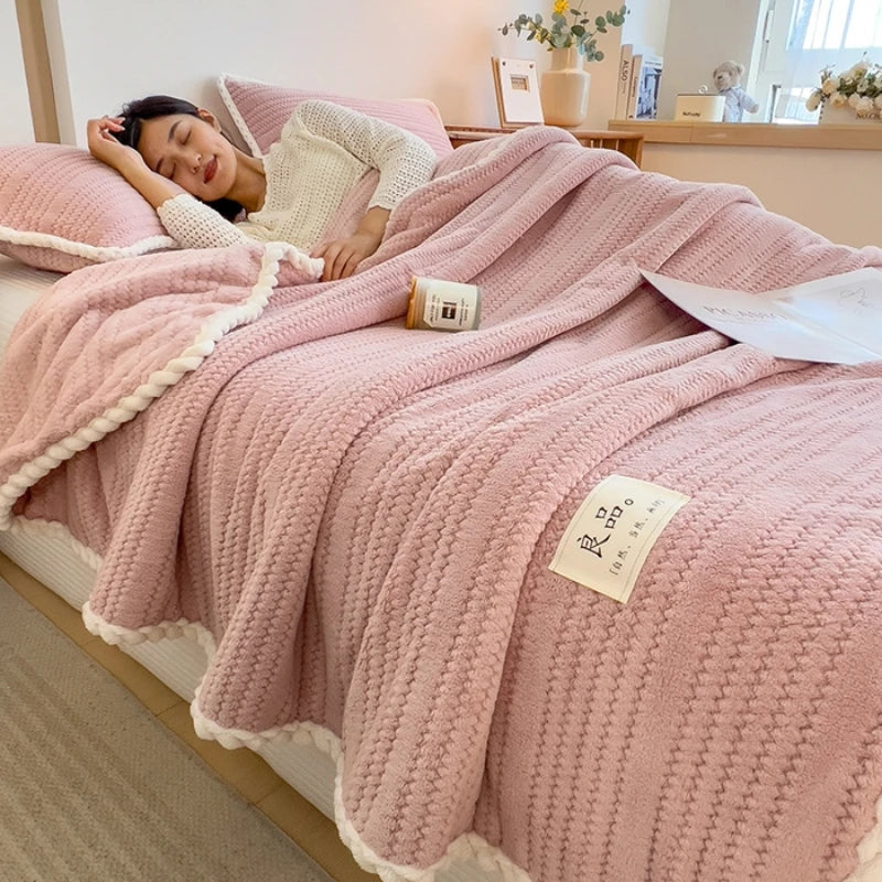 Korallenvlies Kuscheldecke pillingfrei für Sofas und Betten