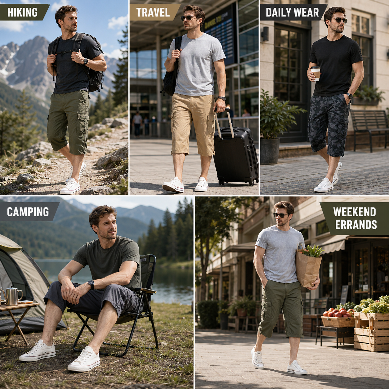 Nordspur | Kortivar Lange Cargo-Shorts