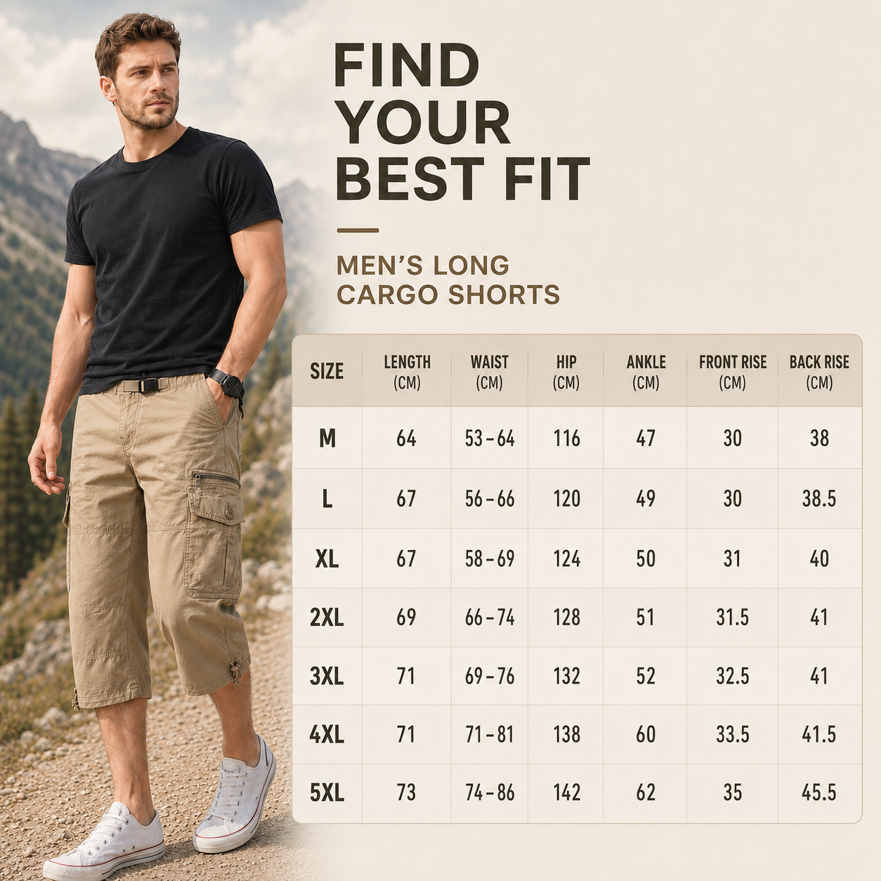 Nordspur | Kortivar Lange Cargo-Shorts