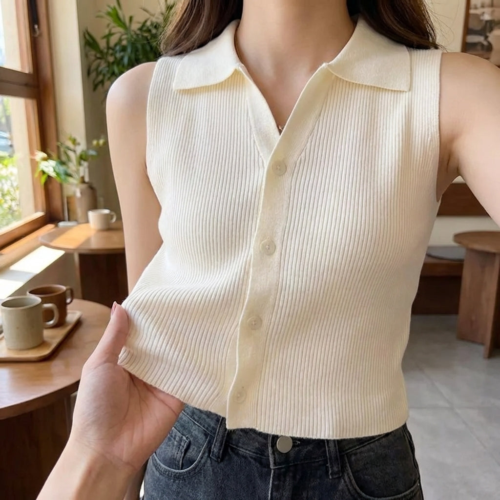Nordspur | Korvelle Sleeveless Buttoned Knit Vest