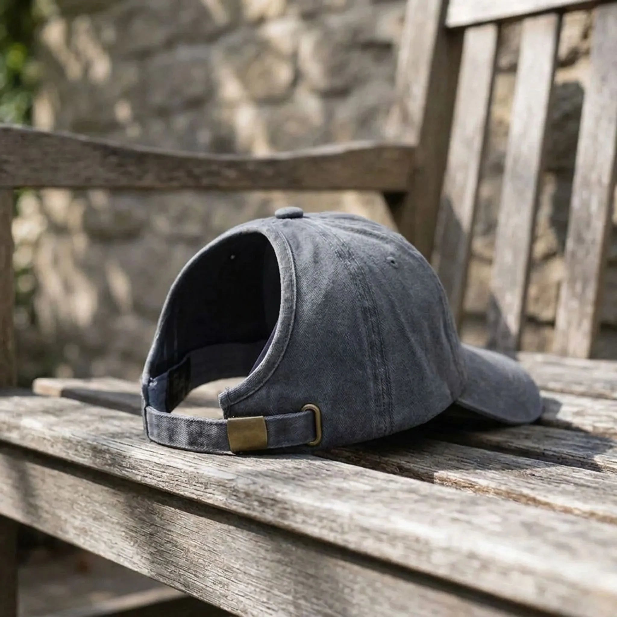 Rückenfrei Baseball-Kappe Pferdeschwanz Hochsteckfrisur Vintage-Washed