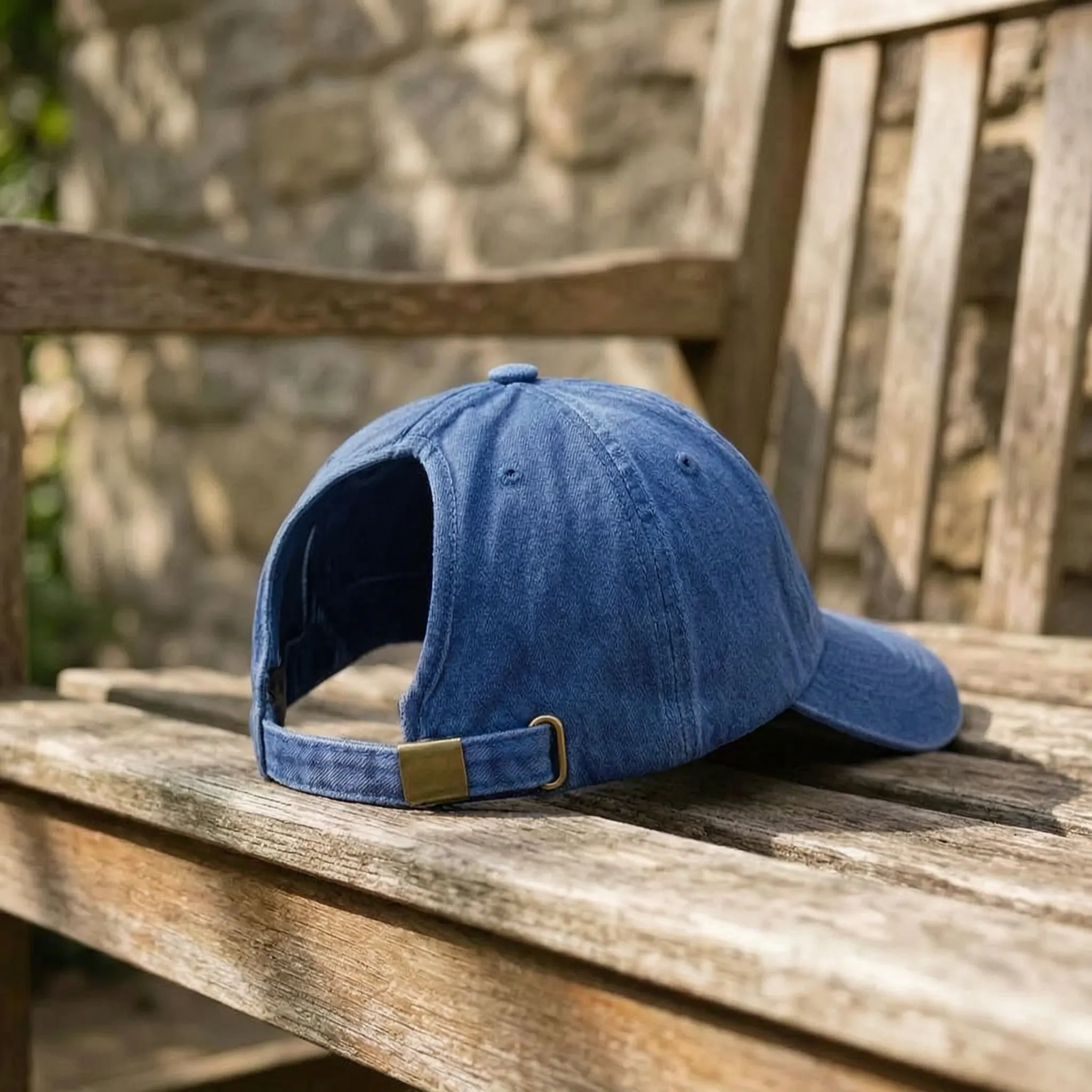 Rückenfrei Baseball-Kappe Pferdeschwanz Hochsteckfrisur Vintage-Washed