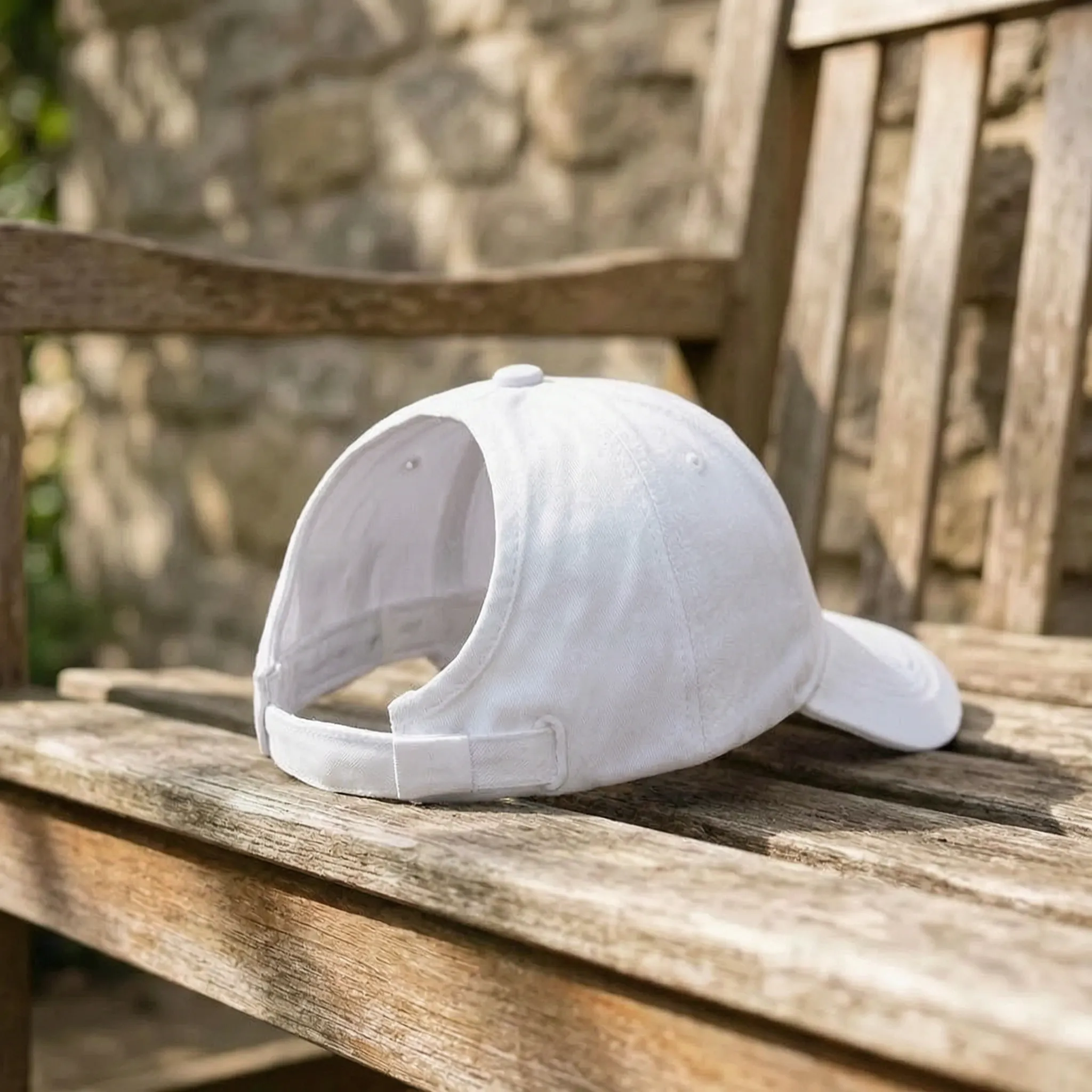 Rückenfrei Baseball-Kappe Pferdeschwanz Hochsteckfrisur Vintage-Washed