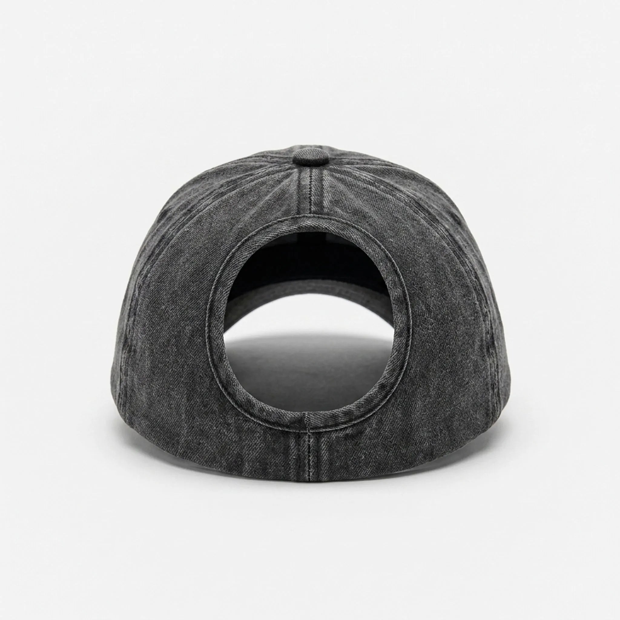 Rückenfrei Baseball-Kappe Pferdeschwanz Hochsteckfrisur Vintage-Washed