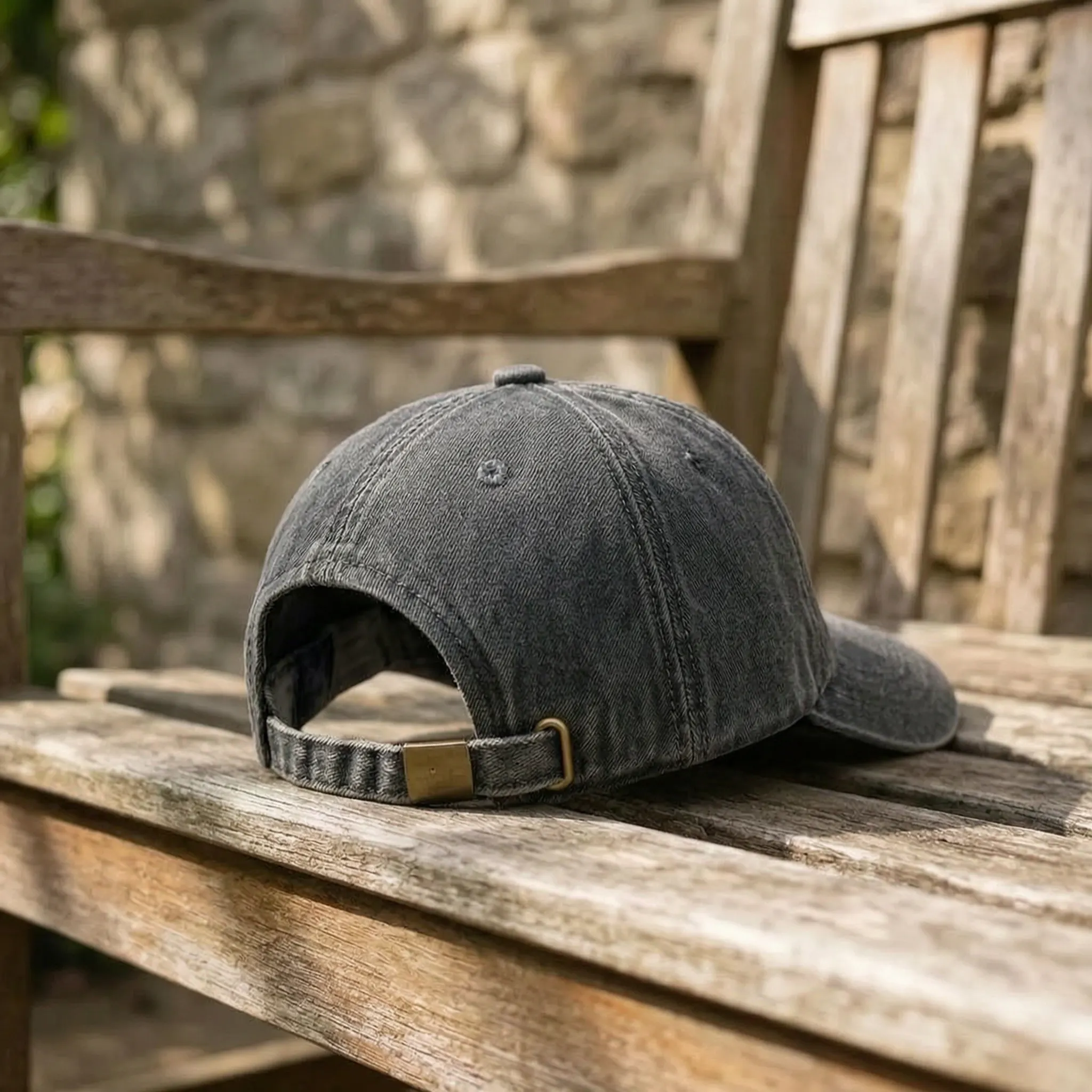 Rückenfrei Baseball-Kappe Pferdeschwanz Hochsteckfrisur Vintage-Washed