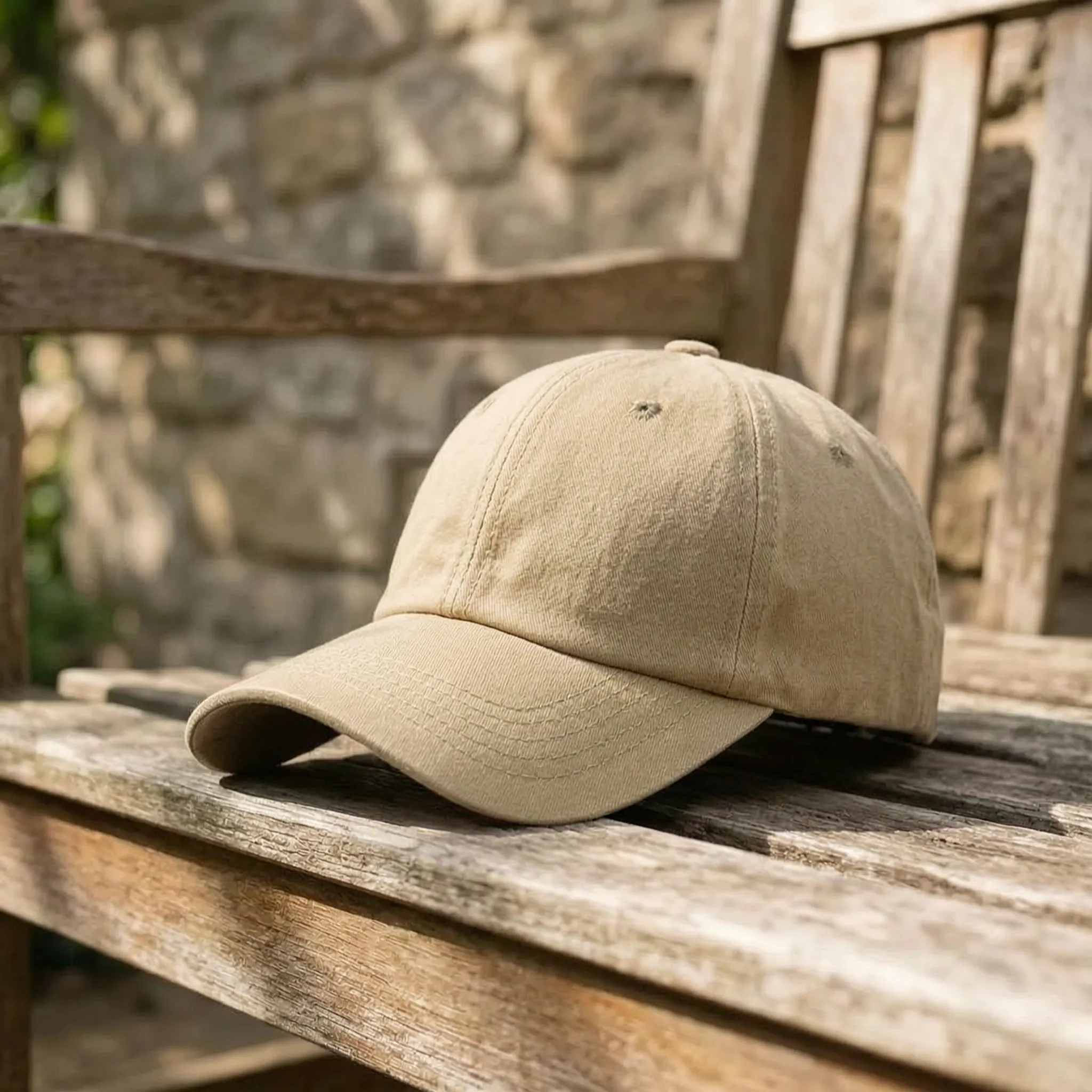 Rückenfrei Baseball-Kappe Pferdeschwanz Hochsteckfrisur Vintage-Washed