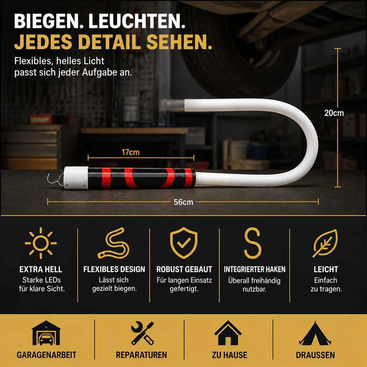 Nordspur | LED Biegbare Arbeitslampe