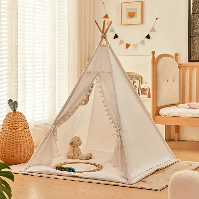 Kinder Tipi Zelt Indoor Spielhaus aus Stoff für Kleinkinder