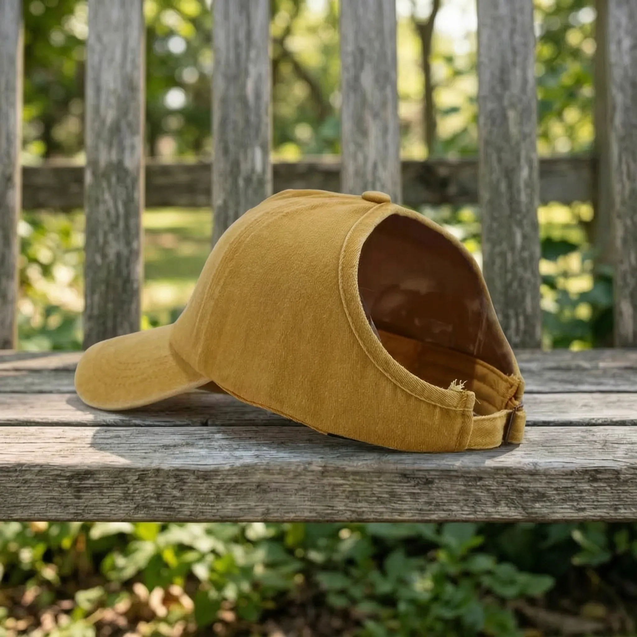 Pferdeschwanz-Kappe Retro gewaschenes Schwarz Hochsteckfrisur
