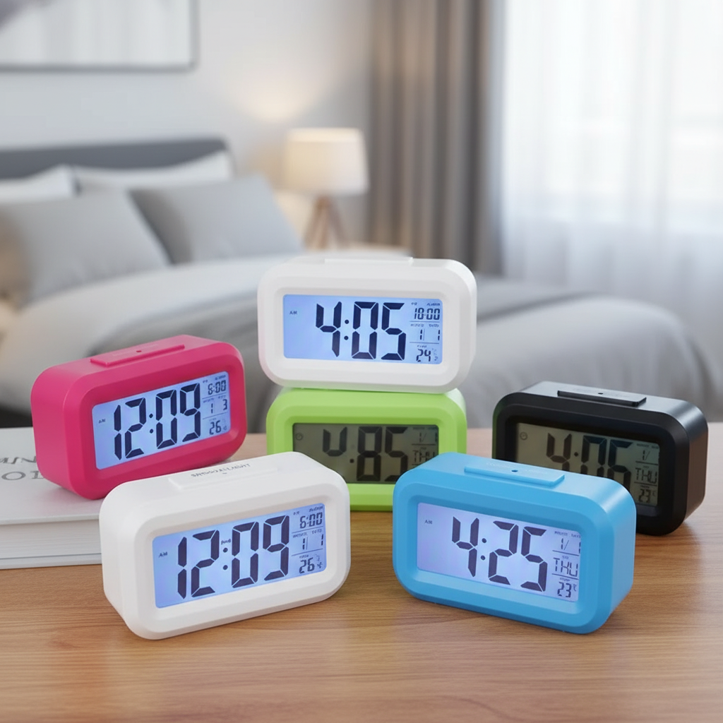 LED-Weckeruhr Batterie großes Display Schlummerfunktion Temperaturanzeige