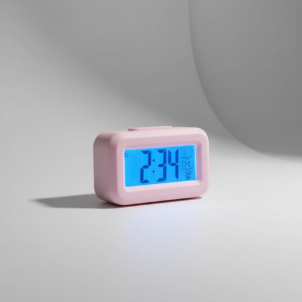 Kompakte LED-Weckuhr mit Temperaturanzeige und großem Display