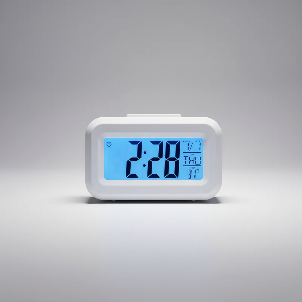 Kompakte LED-Weckuhr mit Temperaturanzeige und großem Display