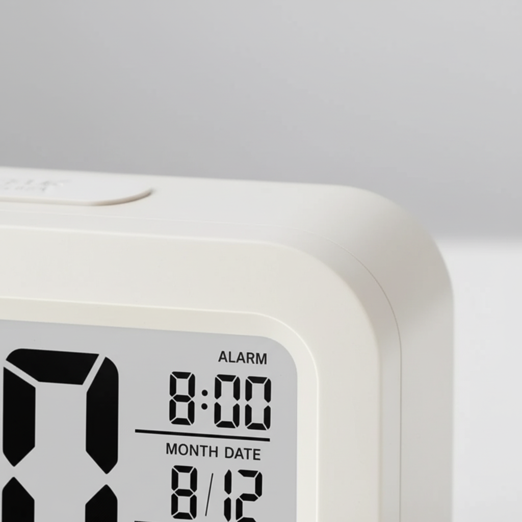 Kompakte LED-Weckuhr mit Temperaturanzeige und großem Display