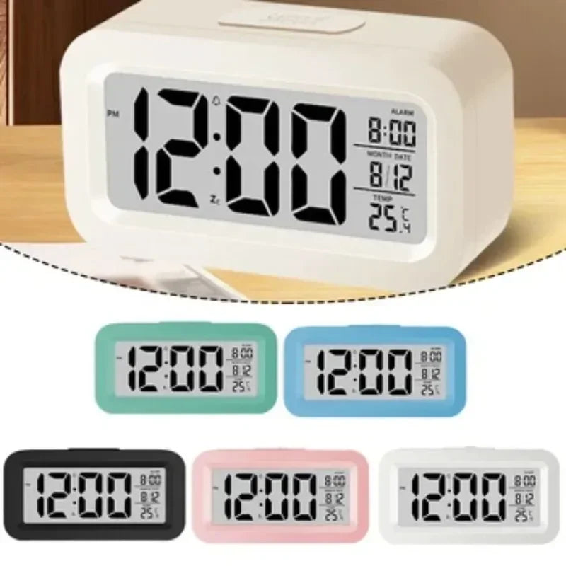 Kompakte LED-Weckuhr mit Temperaturanzeige und großem Display