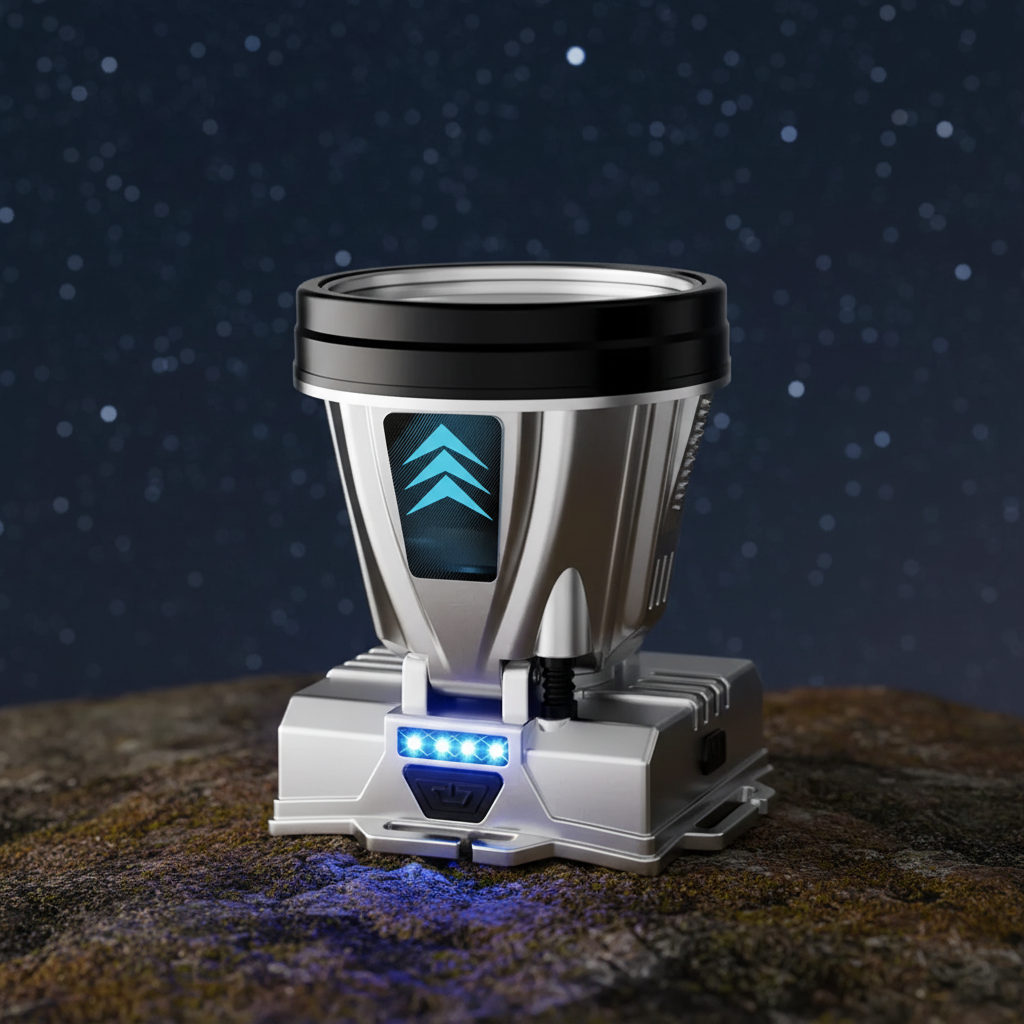 Aufladbare LED-Stirnlampe wasserdicht verstellbarer Strahl Wandern