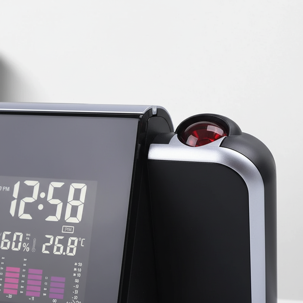 Drehbarer LED-Projektionswecker mit Farbdisplay für Wandprojektion