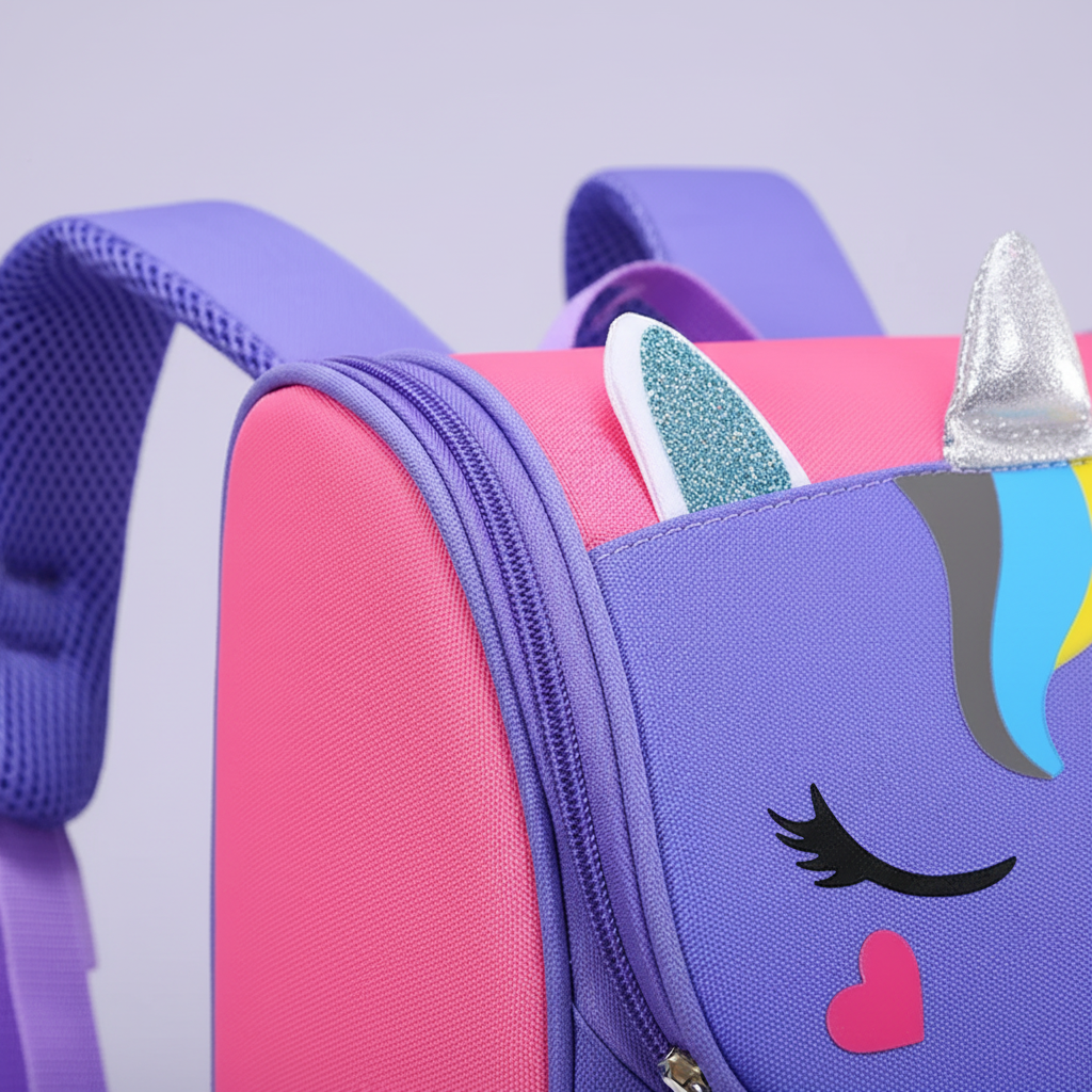 Kinder-Schulrucksack mit Einhorn-Design wasserdicht gepolstert