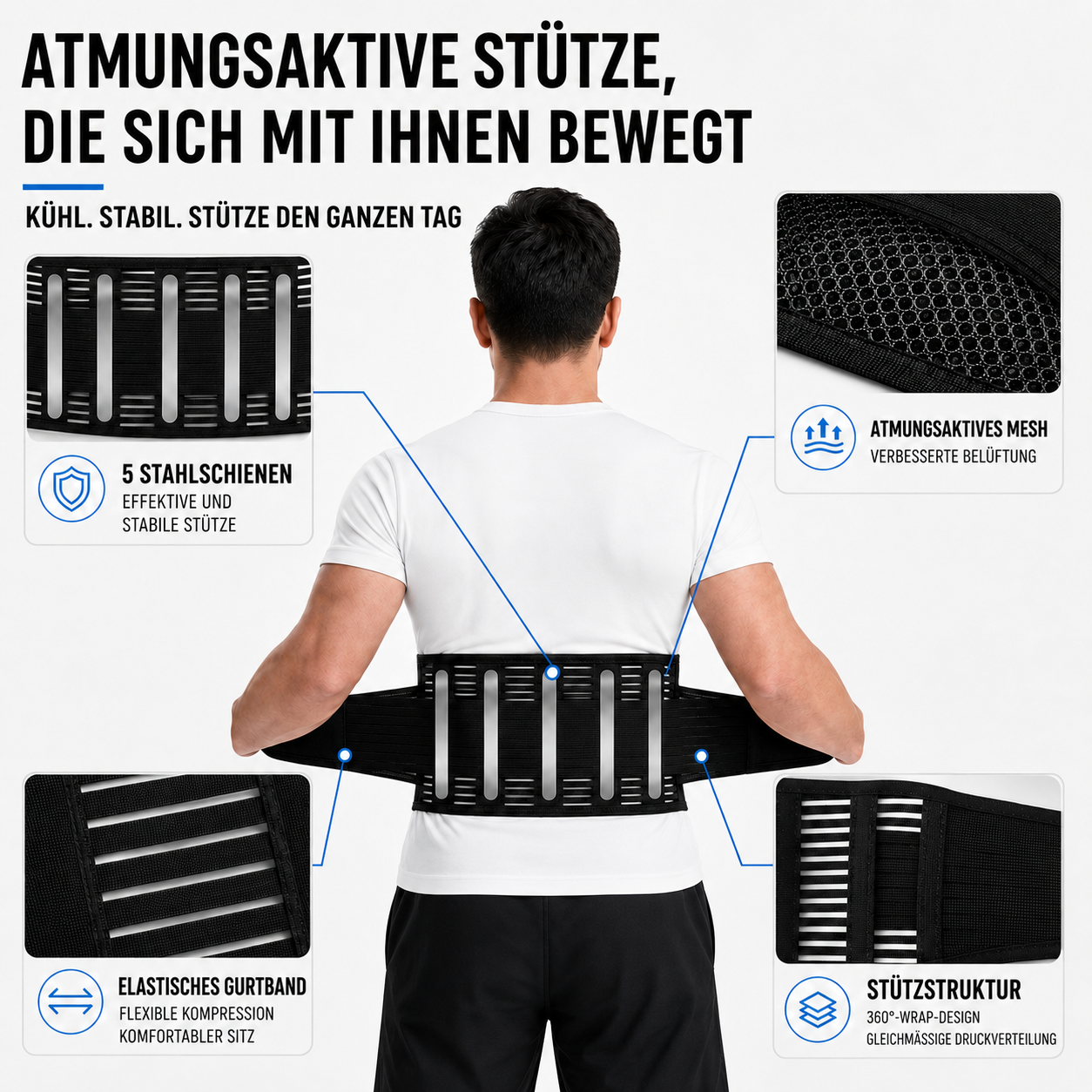 Nordspur | Lumivance Verstellbare Lendenwirbelstützgürtel