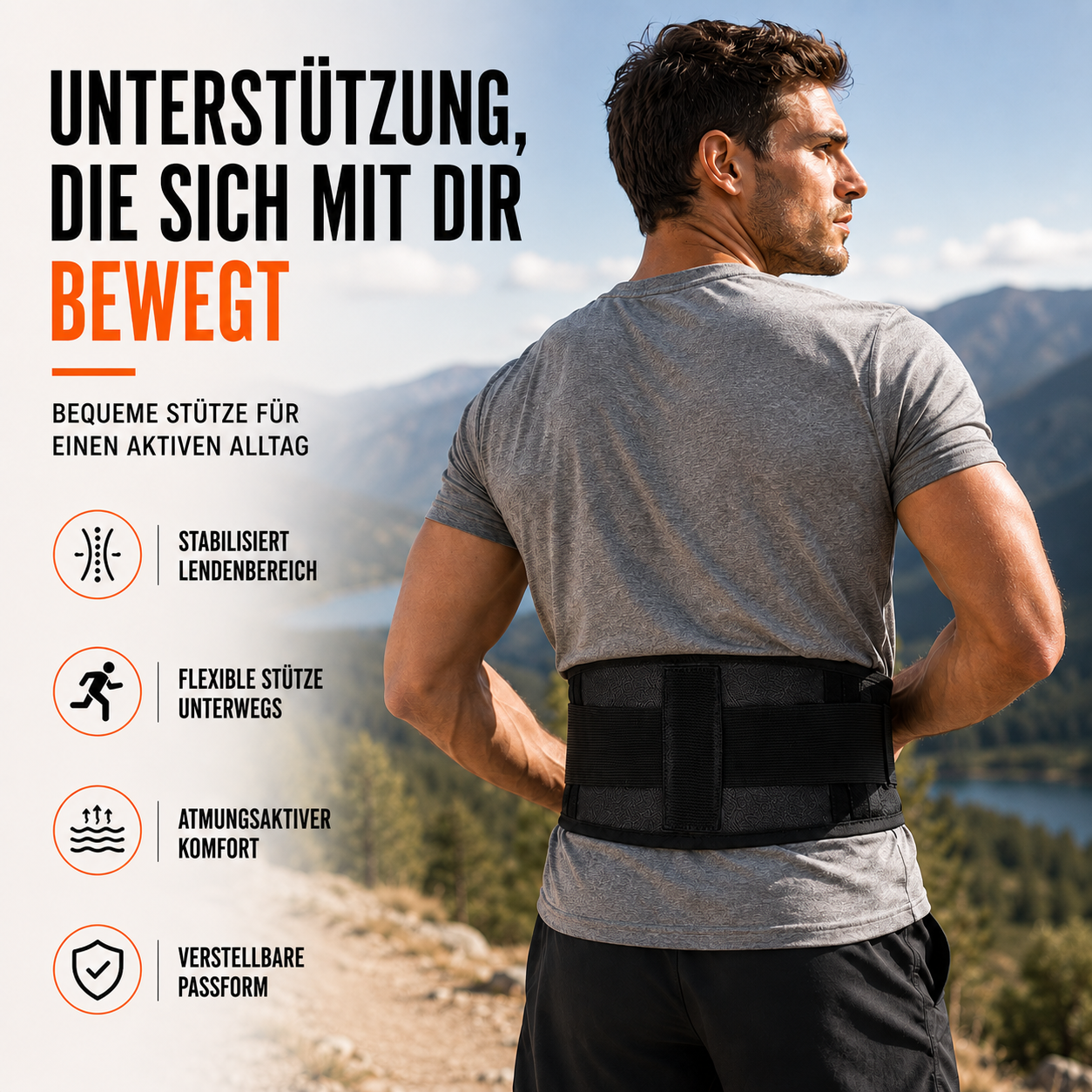 Nordspur | Lumivest Verstellbarer Lendenwirbel-Stützgürtel
