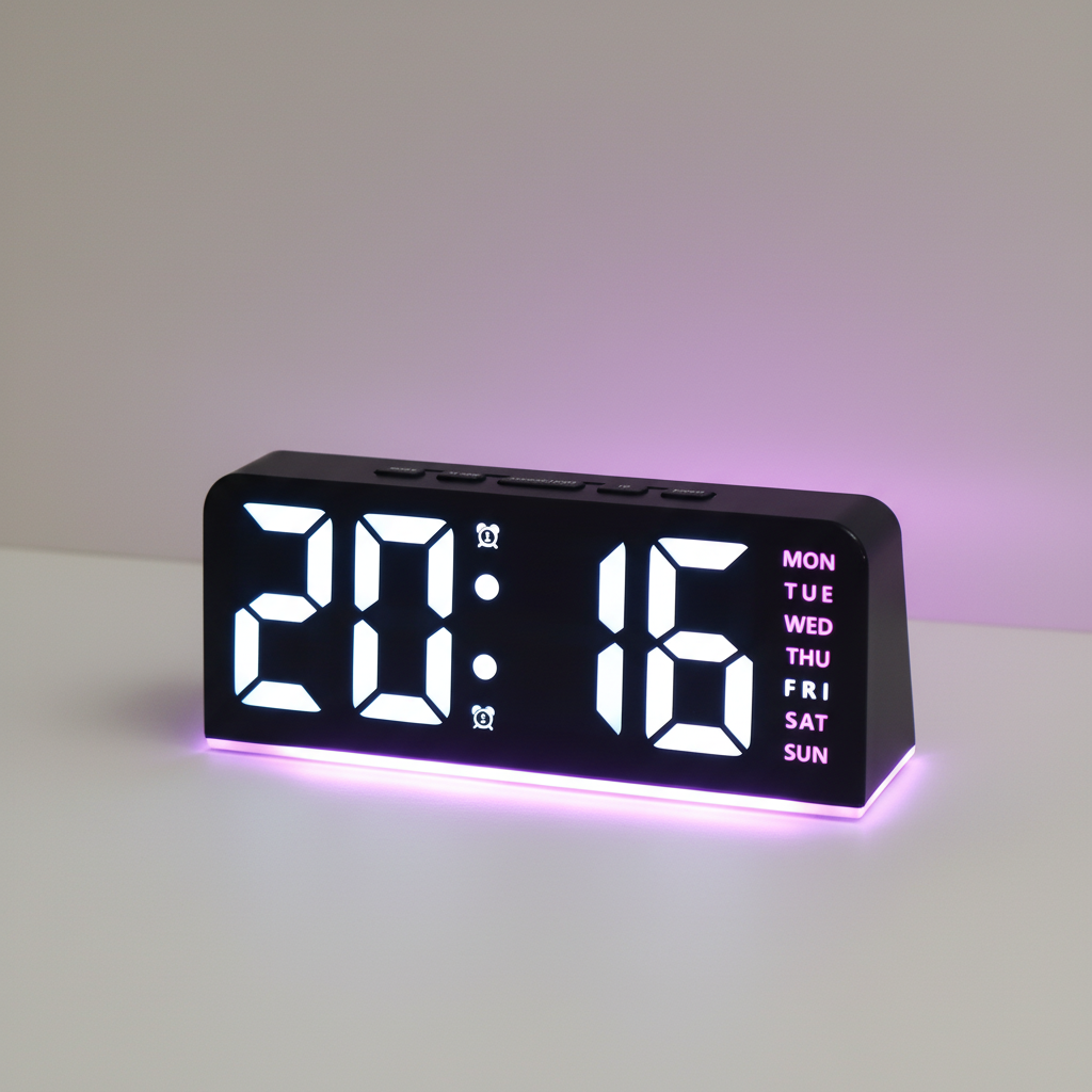 Digitaler LED-Wecker mit Temperaturanzeige und Hintergrundlicht