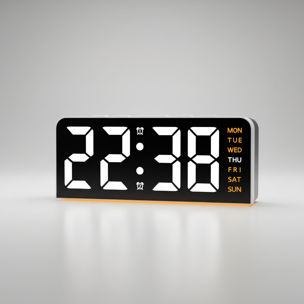 Digitaler LED-Wecker mit Temperaturanzeige und Hintergrundlicht