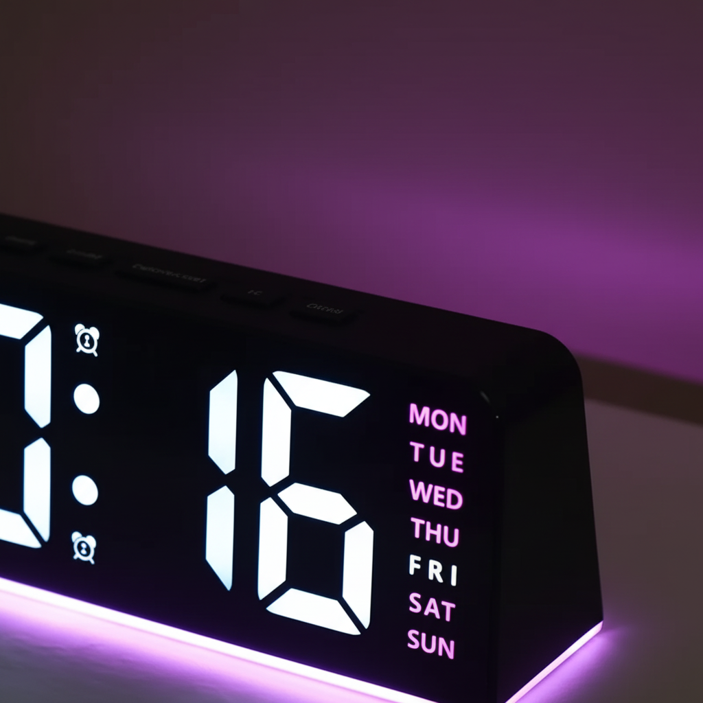 Digitaler LED-Wecker mit Temperaturanzeige und Hintergrundlicht