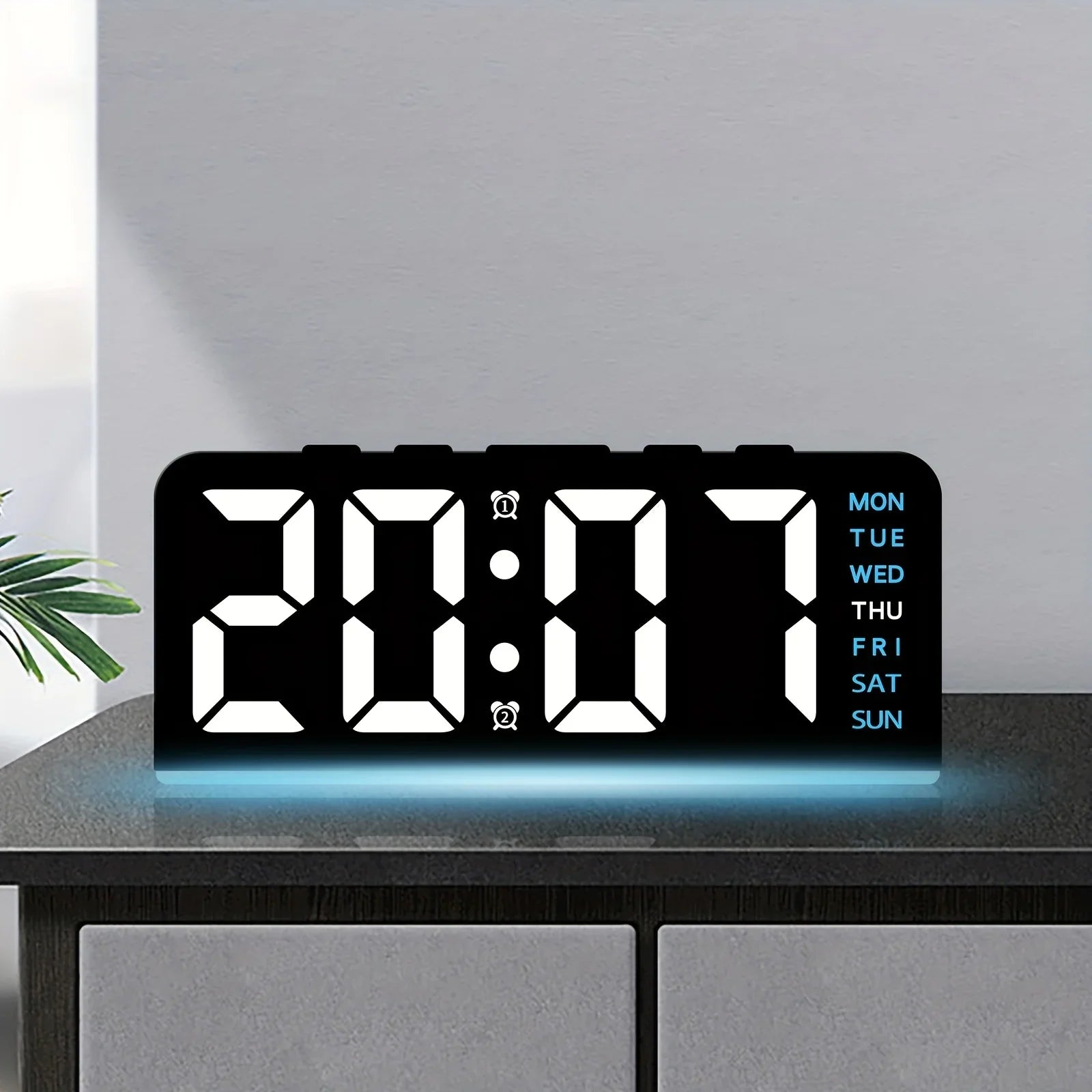 Digitaler LED-Wecker mit Temperaturanzeige und Hintergrundlicht