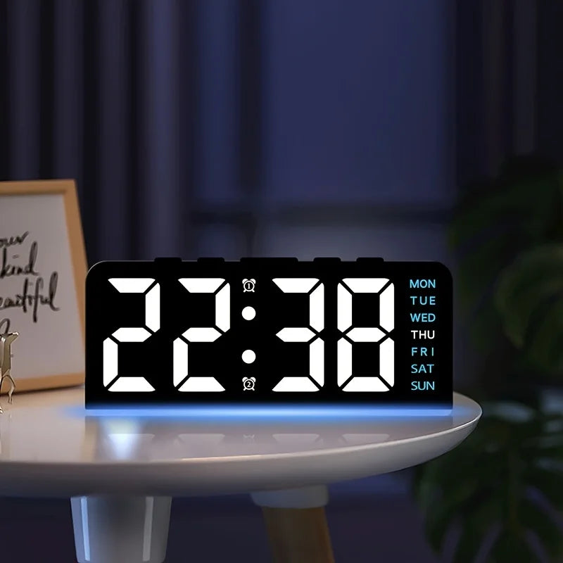 Digitaler LED-Wecker mit Temperaturanzeige und Hintergrundlicht