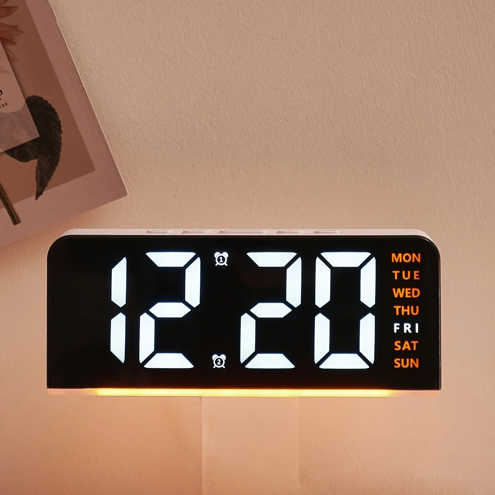 Digitaler LED-Wecker mit Temperaturanzeige und Hintergrundlicht