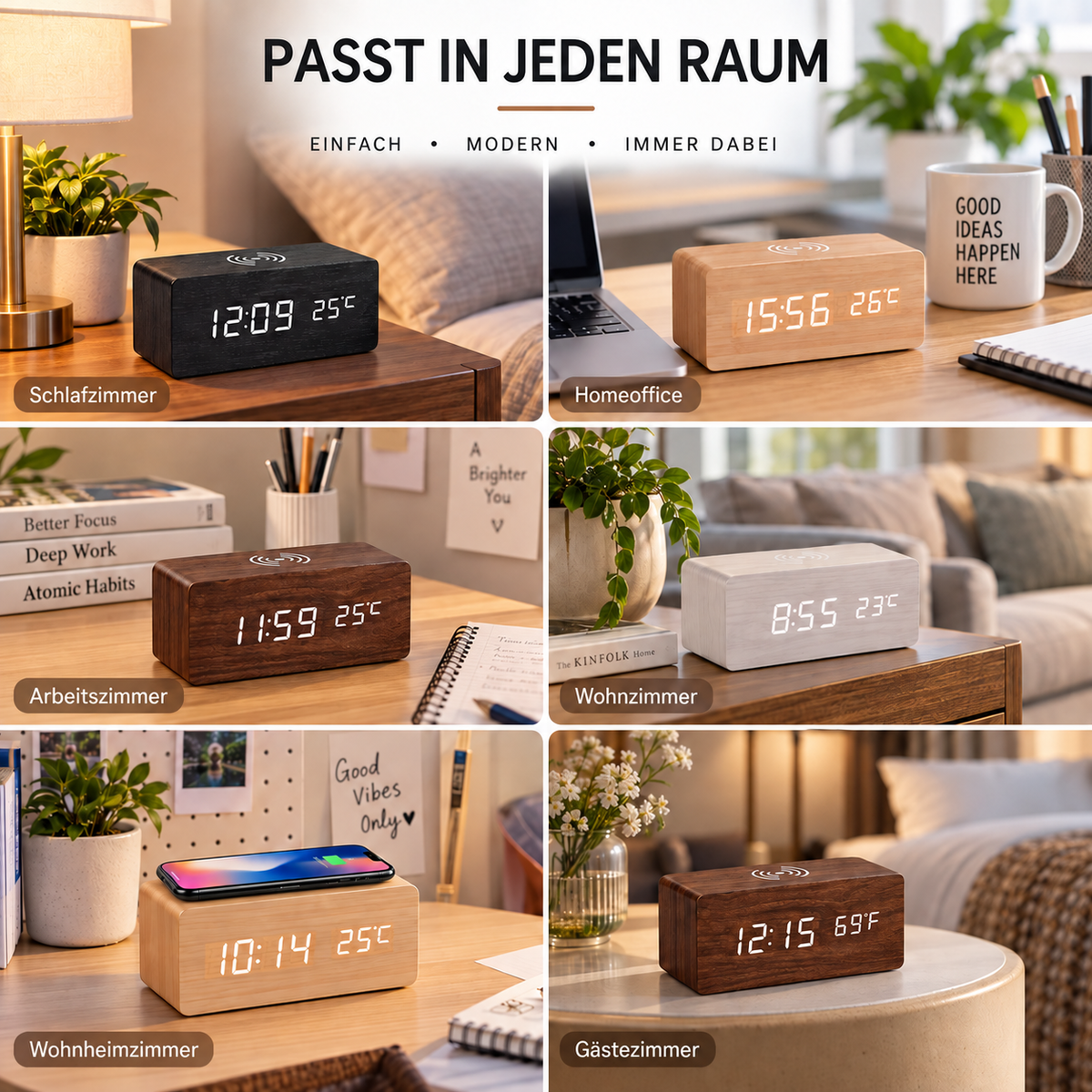 Nordspur | Lumnora Digital LED Holzwecker