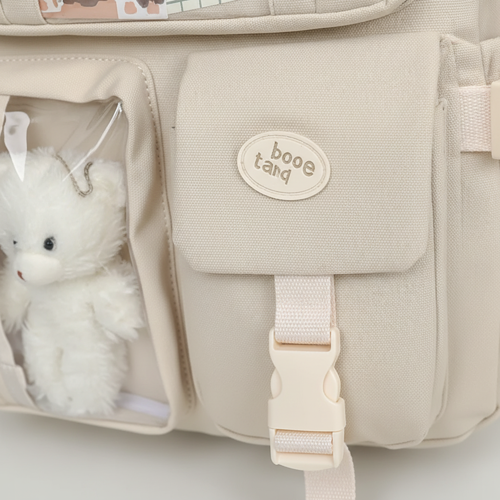 Schulrucksack Nylon leicht mehrere Taschen luftgepolsterte Schultergurte