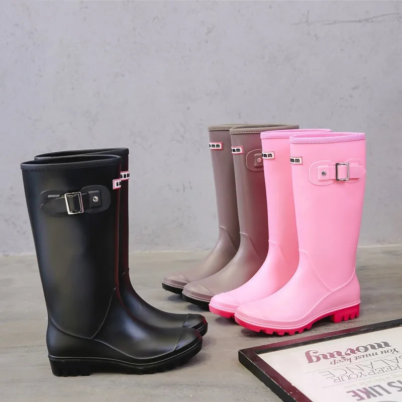 Nordspur | Lunoka Kniehohe Regenstiefel Mit Schnalle