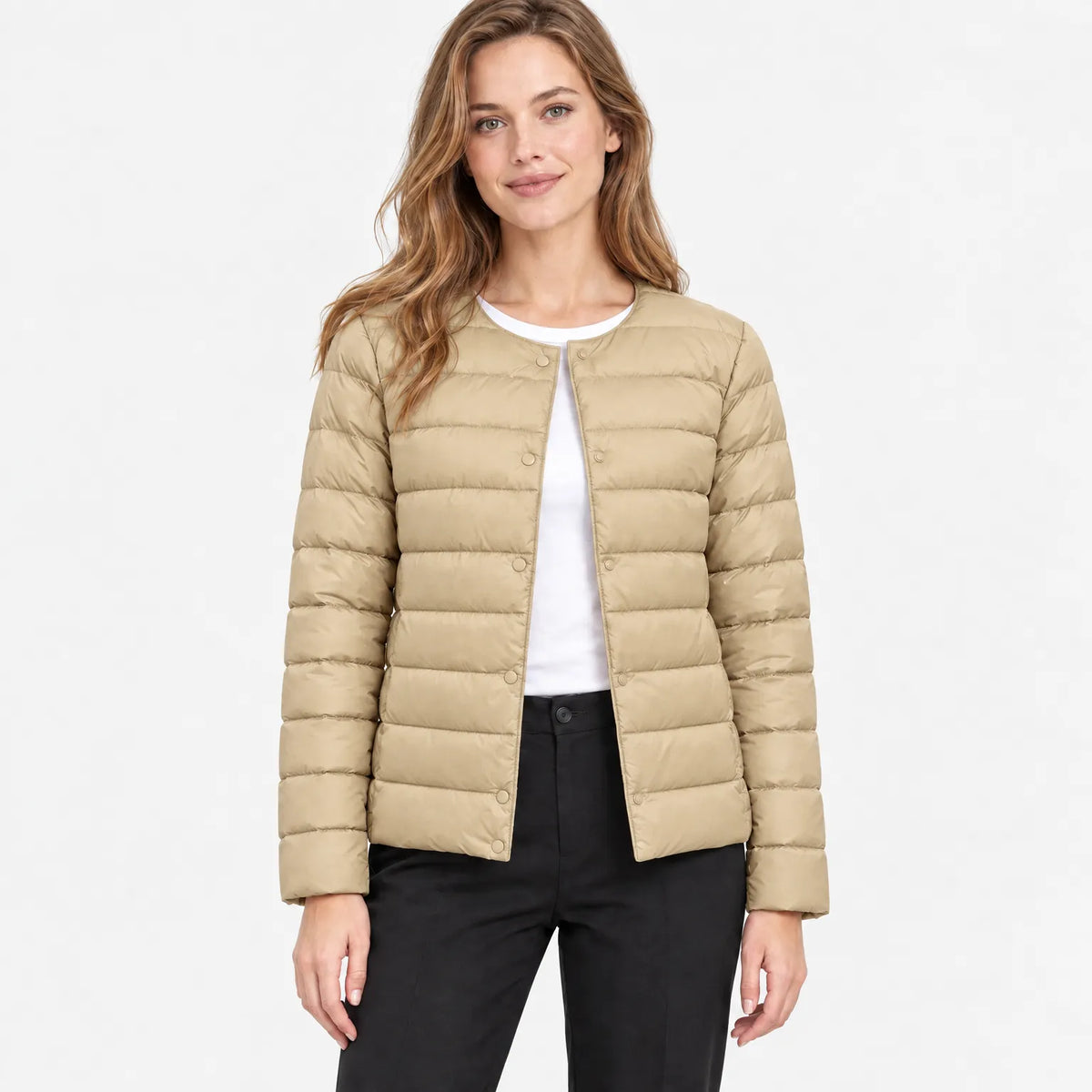 Nordspur | Luvona Kurze Steppjacke Mit Runder Halslinie
