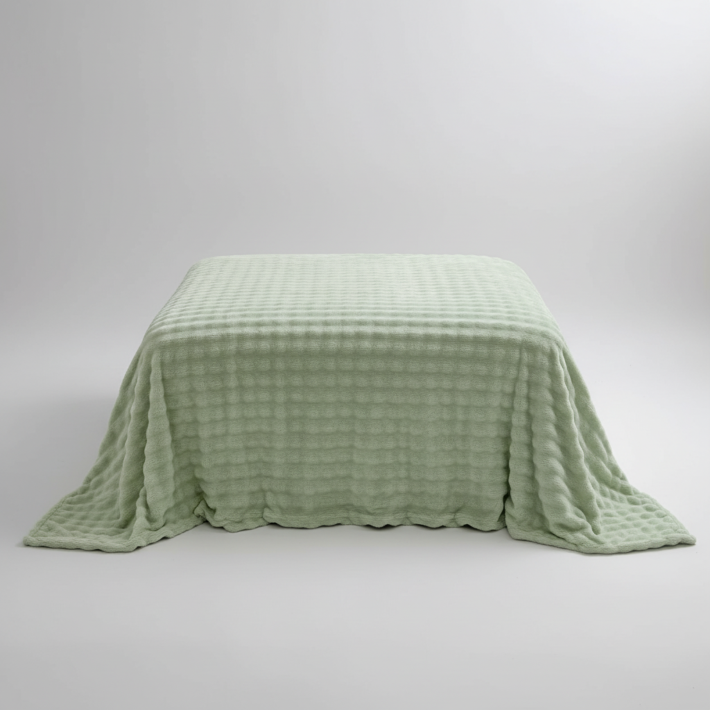 Wurfdecke Sofa ultraweich grau gestreift flauschig Kaninchenfell-Look