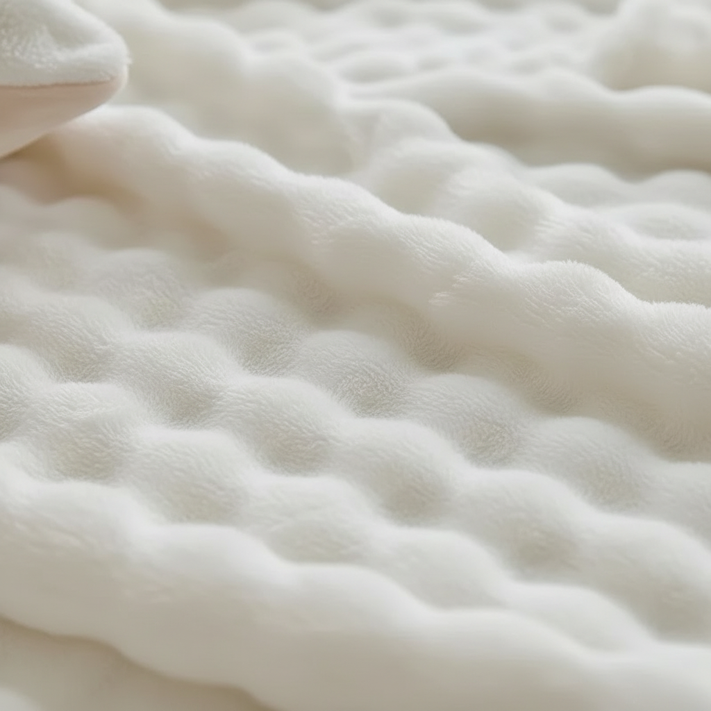 Wurfdecke Sofa ultraweich grau gestreift flauschig Kaninchenfell-Look