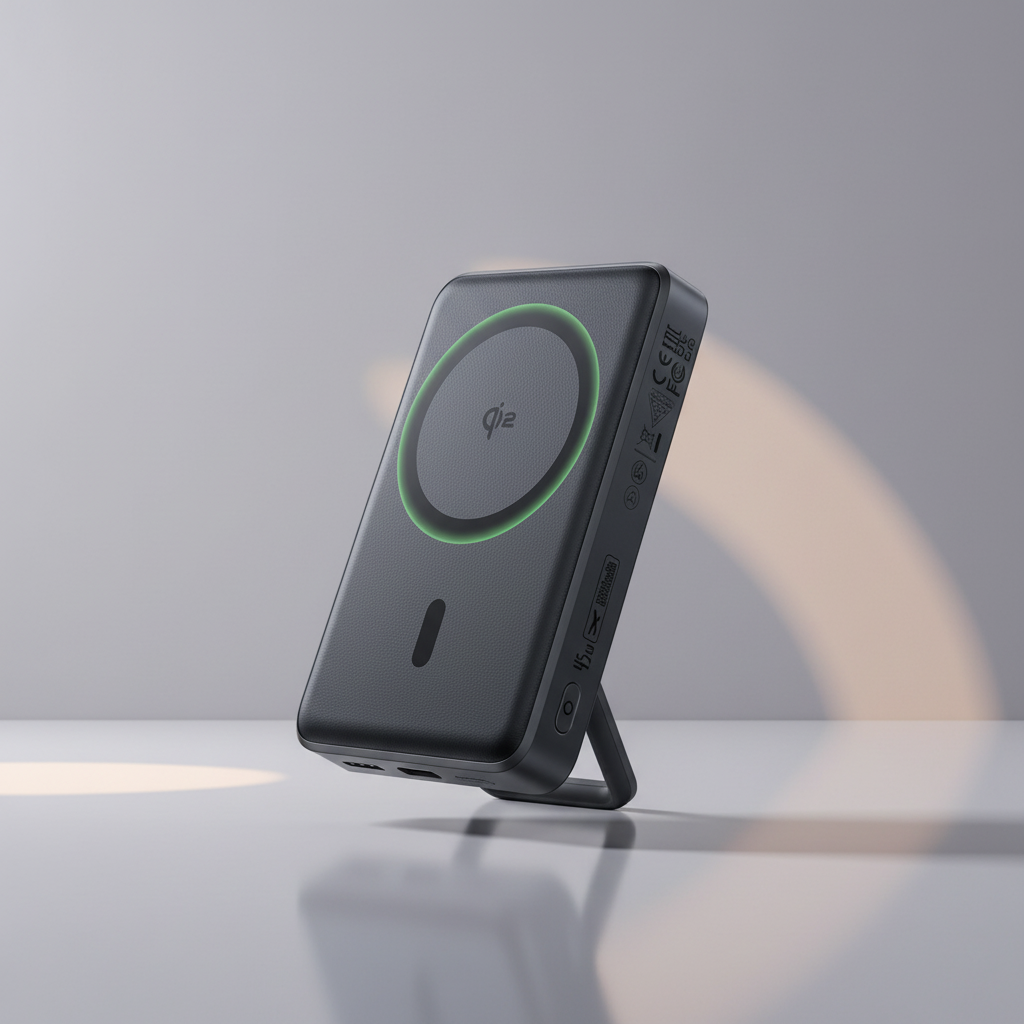 Magnetische Powerbank 10000mAh mit Klappständer und Schnellladung