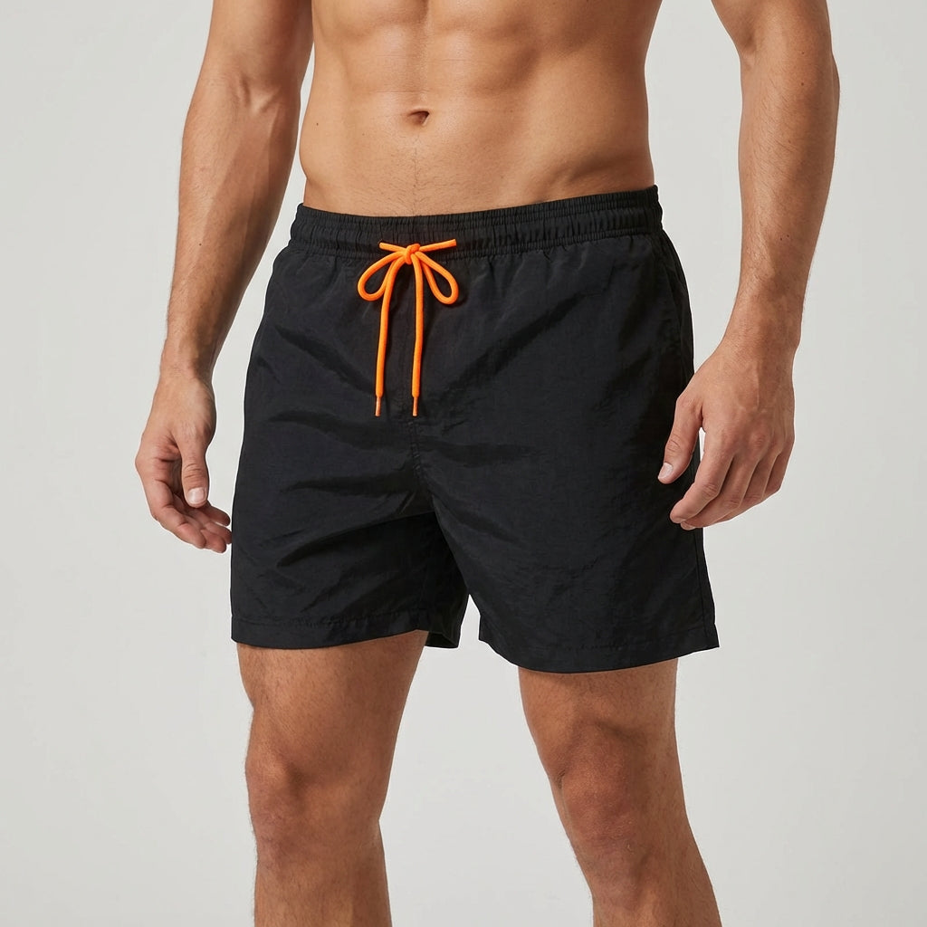 Herren-Badeshorts schnelltrocknend verstellbarer Bund praktische Taschen