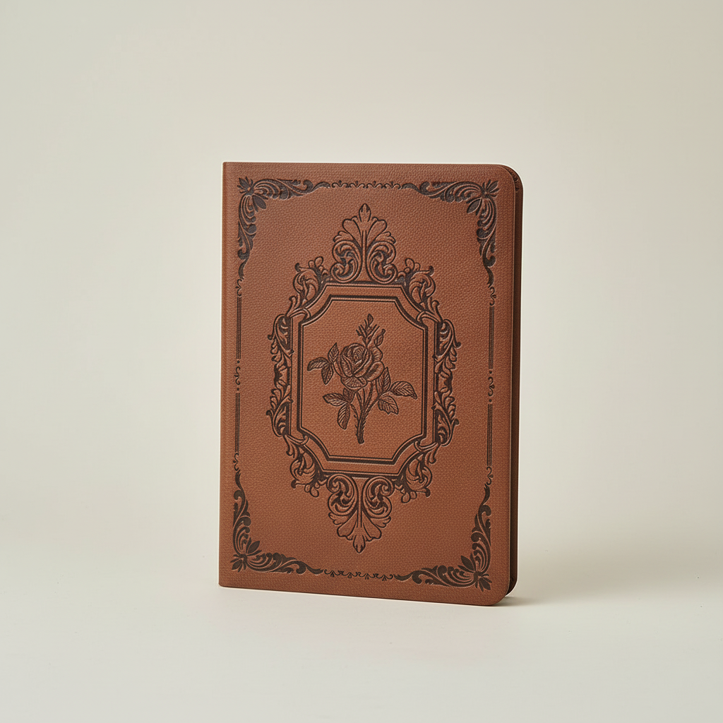 A6 Vintage Taschennotizbuch mit dicker liniiertem Papier und Planer-Layout