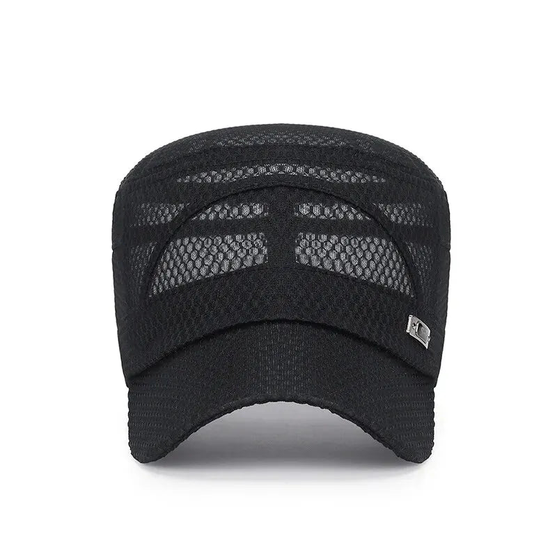 Mesh Flat-Top Kappe atmungsaktiv leicht für Sommer unisex