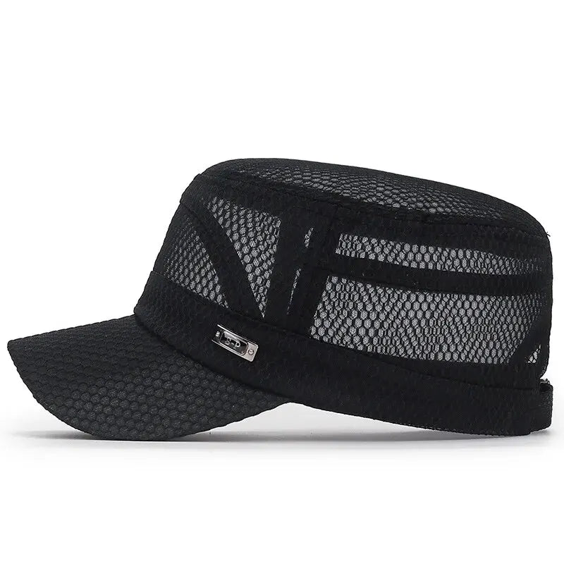 Mesh Flat-Top Kappe atmungsaktiv leicht für Sommer unisex