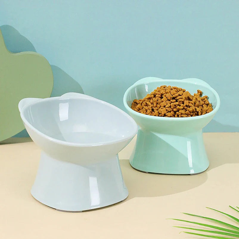 Erhöhter kippsicherer Katzennapf mit hohen Beinen, nordisches Design