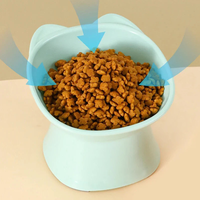 Erhöhter kippsicherer Katzennapf mit hohen Beinen, nordisches Design