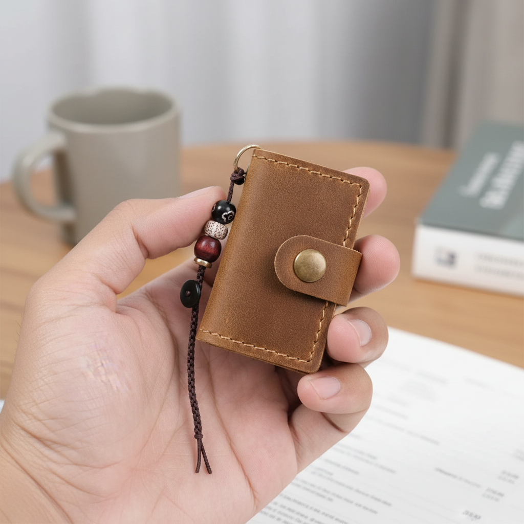 Mini-Taschennotizbuch Retro Druckknopfverschluss tragbar