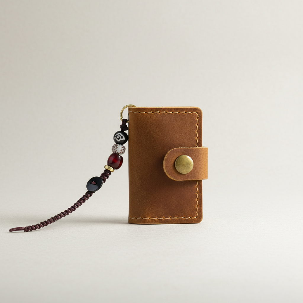 Mini-Taschennotizbuch Retro Druckknopfverschluss tragbar