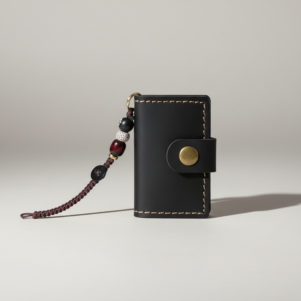 Mini-Taschennotizbuch Retro Druckknopfverschluss tragbar